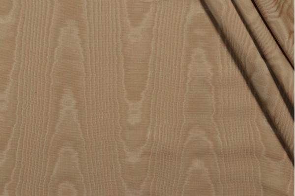 Scalamandre Doberman Glace Moire Decorator Fabric in Gold/Green