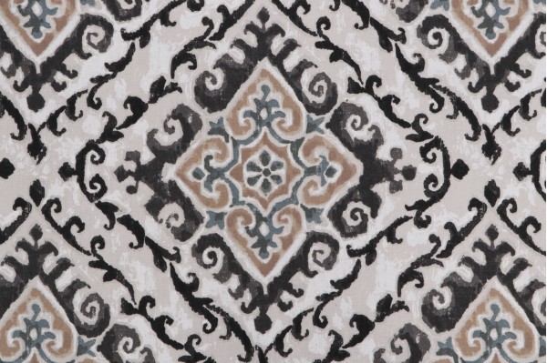 Covington Feabhra Printed Cotton Drapery Fabric in 999-Slate