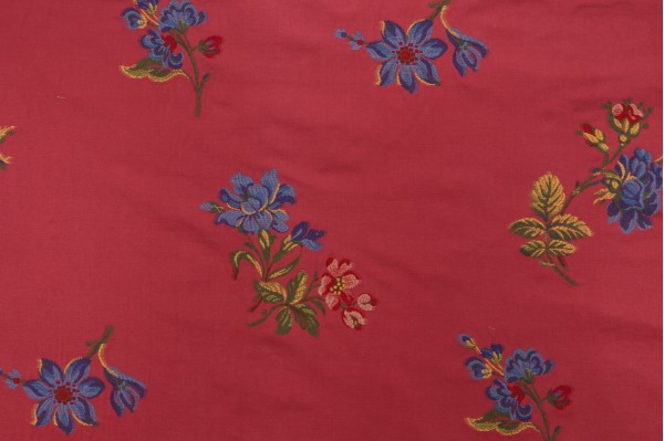 Scalamandre Nocturne Tapestry Upholstery Fabric in Burgundy