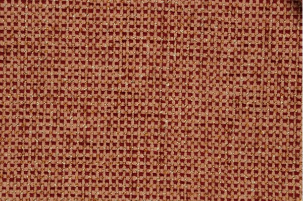 Ontario Woven Chenille Upholstery Fabric in Camel/Red