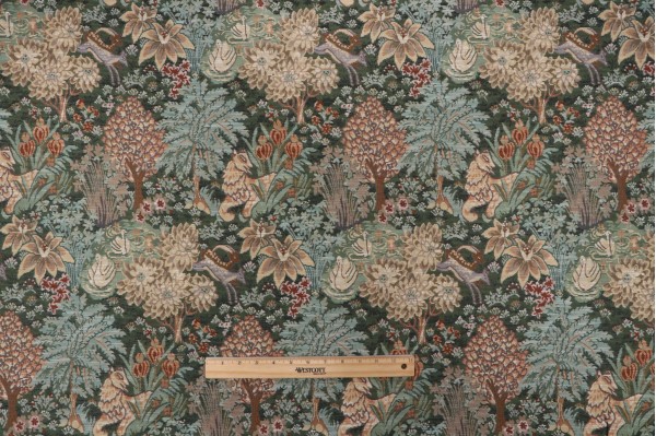 Hamilton Bamburgh Tapestry Upholstery Fabric in Forest 