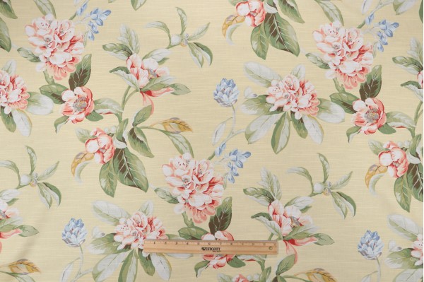 Click for Waverly Magnolia Tree Printed Cotton Drapery Fabric in Meringue  Waverly Magnolia Tree Printed Cotton Drapery Fabric in Meringue