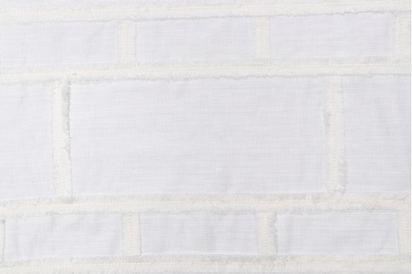 Sample of PK Lifestyles On The Fringe Embroidered Drapery Fabric in Cream 