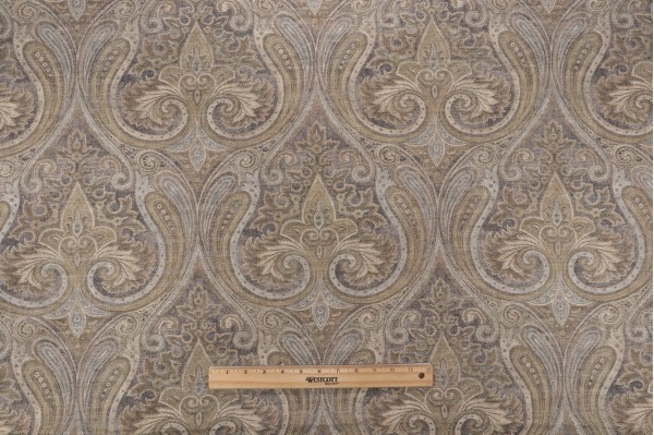 Sample of Waverly Quiet Place Printed Cotton Blend Drapery Fabric in Truffle 