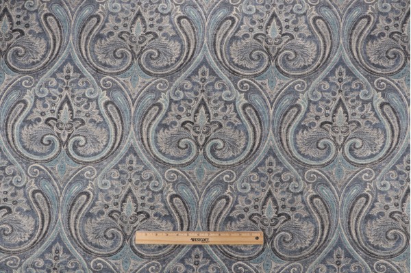 Waverly Quiet Place Printed Cotton Blend Drapery Fabric in Ink 