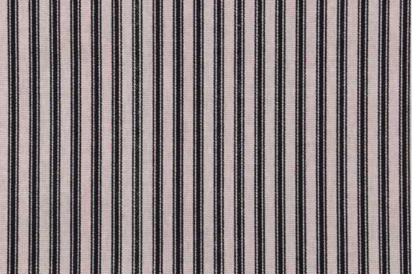 Waverly Timeless Ticking Printed Cotton Drapery Fabric in Black 