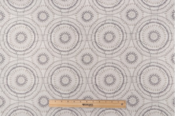 Kelly Ripa Home Spiral Graph Woven Upholstery Fabric in Oyster 