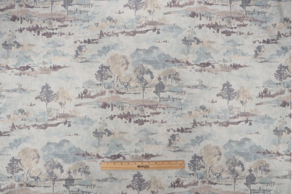 Waverly Imagery Printed Cotton Drapery Fabric in Quarry 