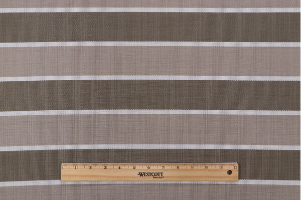 Phifertex Stripe Woven Vinyl Mesh Sling Chair Outdoor Fabric in Taupe/Grey
