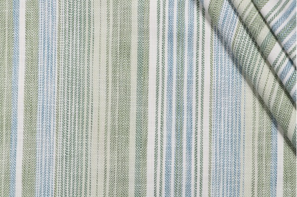 Sample of Roth & Tompkins Sonoma Stripe Woven Decorator Fabric in Spring for Heritage Fabrics 