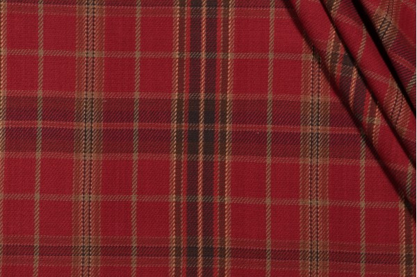 Roth & Tompkins Parkhill Woven Decorator Fabric in Cardinal for Heritage Fabrics 