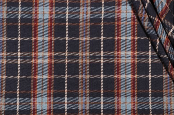 Sample of Roth & Tompkins Parkhill Woven Decorator Fabric in Lake for Heritage Fabrics 