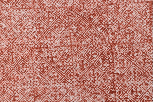 Sample of Roth & Tompkins Chapman Printed Cotton Blend Drapery Fabric in Cinnabar for Heritage Fabrics 