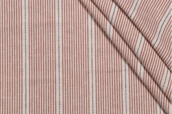 Roth & Tompkins Interchange Woven Decorator Fabric in Clay for Heritage Fabrics 