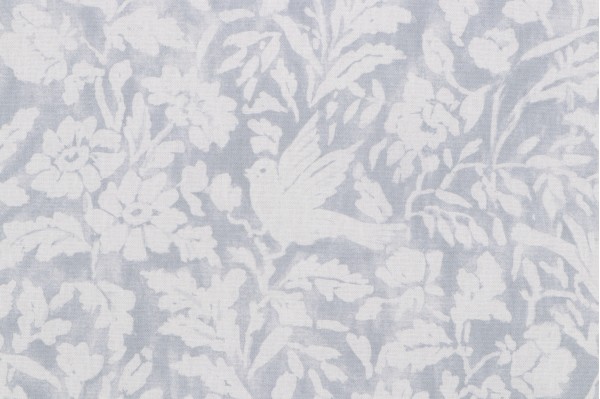 Roth & Tompkins Everly Printed Cotton Drapery Fabric in Cornflower for Heritage Fabrics 