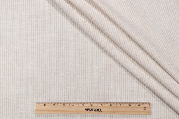 P Kaufmann Bottom Line Woven Chenille Upholstery Fabric in Oyster
