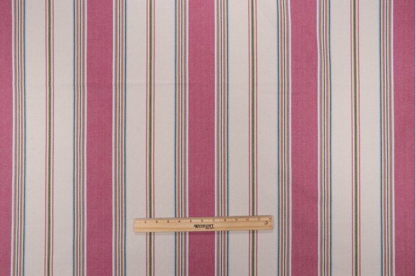 Thibaut Bohemian Stripe W713022 Woven Cotton Decorator Fabric in Fuchsia