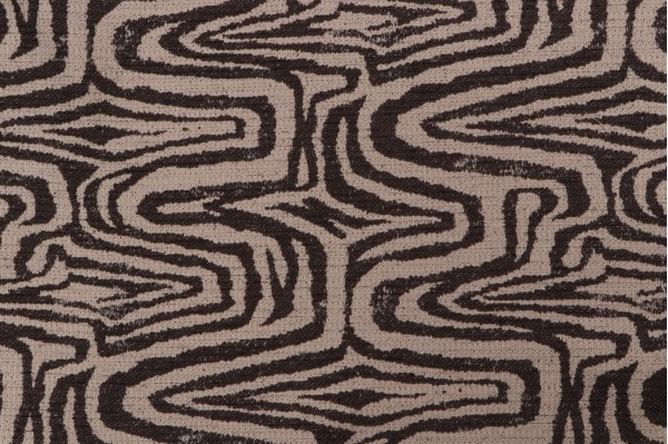 Swirly Woven Upholstery Fabric in Bark