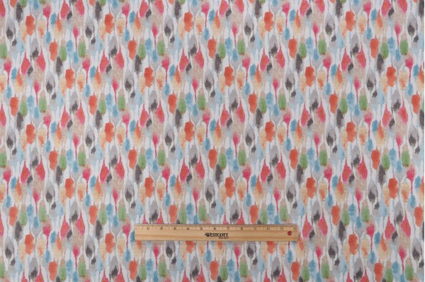 Waverly Waterfalls Printed Cotton Drapery Fabric in Sunset