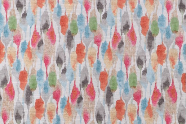 Waverly Waterfalls Printed Cotton Drapery Fabric in Sunset