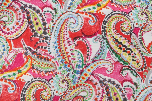 Click for 1 Yards Waverly Painterly Printed Cotton Drapery Fabric in Raspberry Waverly Painterly Printed Cotton Drapery Fabric in Raspberry