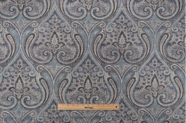 Waverly Quiet Place Printed Cotton Blend Drapery Fabric in Ink