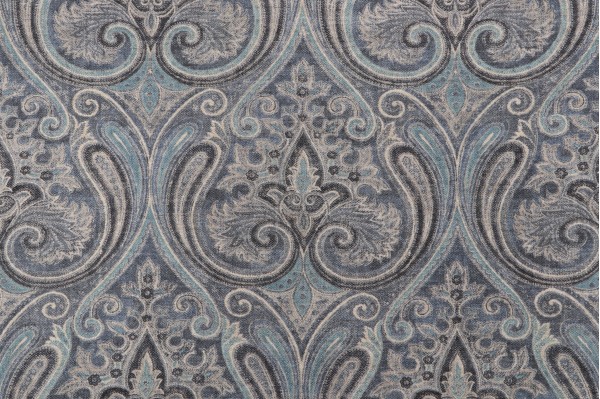 Waverly Quiet Place Printed Cotton Blend Drapery Fabric in Ink