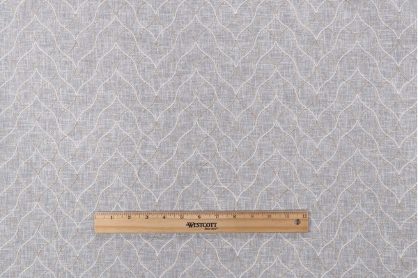 Click for 1 Yards PK Lifestyles Harlequin Stitch Sheer Embroidered Drapery Fabric in Linen PK Lifestyles Harlequin Stitch Sheer Embroidered Drapery Fabric in Linen