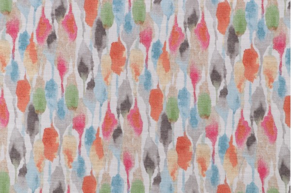 Waverly Waterfalls Printed Cotton Drapery Fabric in Sunset