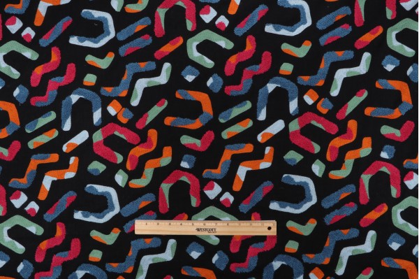PK Lifestyles Tagged Embroidered Cotton Drapery Fabric in Confetti