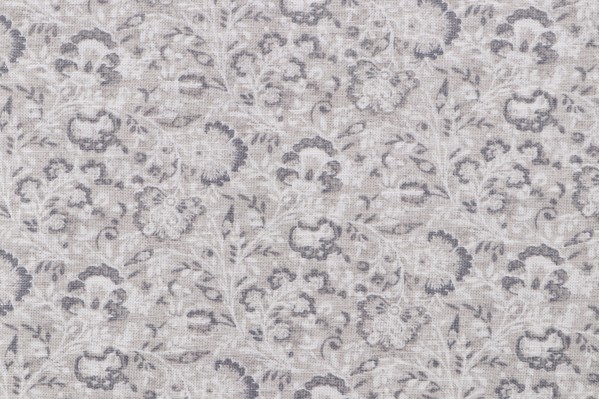 PK Lifestyles Filigree Printed Cotton Drapery Fabric in Cloud