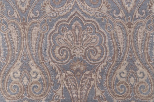 Waverly Clubroom Paisley Woven Chenille Upholstery Fabric in Lagoon