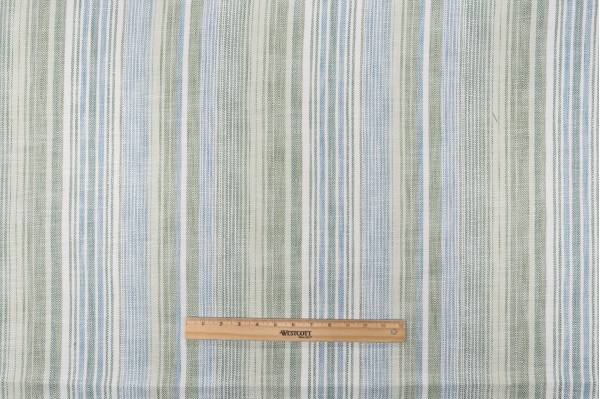 Sample of Roth & Tompkins Sonoma Stripe Woven Decorator Fabric in Spring for Heritage Fabrics 