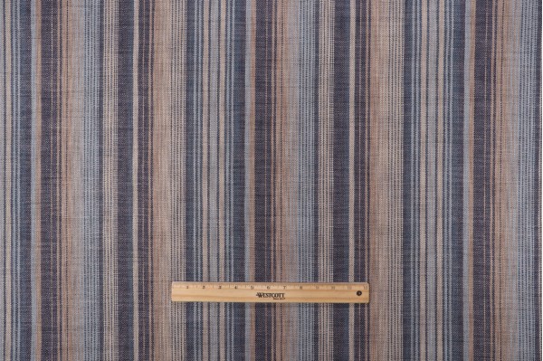 Roth & Tompkins Sonoma Stripe Woven Decorator Fabric in Denim for Heritage Fabrics 