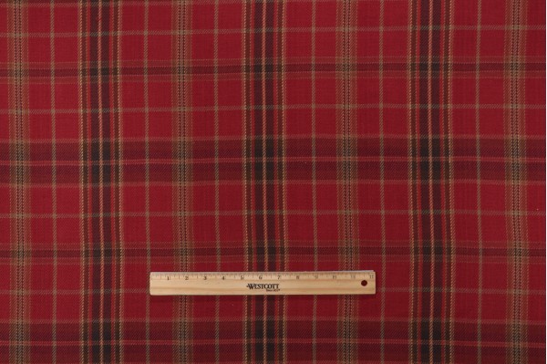 Roth & Tompkins Parkhill Woven Decorator Fabric in Cardinal for Heritage Fabrics 