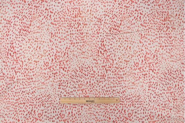 Sample of Roth & Tompkins Confetti Printed Cotton Drapery Fabric in Rose for Heritage Fabrics 