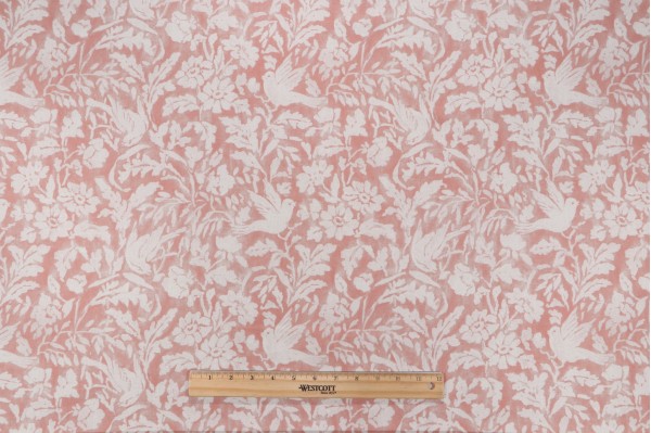 Roth & Tompkins Everly Printed Cotton Drapery Fabric in Peony for Heritage Fabrics 