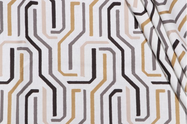 Roth & Tompkins Maize Embroidered Decorator Fabric in Goldenrod for Heritage Fabrics 