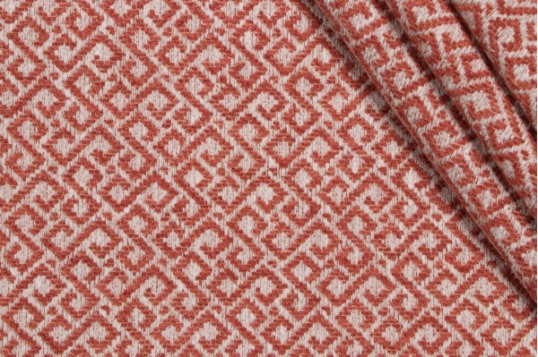 Roth & Tompkins Lugano Woven Upholstery Fabric in Chili for Heritage Fabrics 