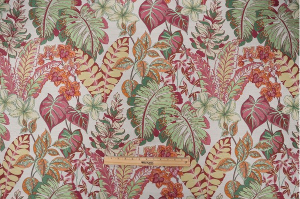 Covington Rainforest Tapestry Upholstery Fabric in 354-Fruit Punch 