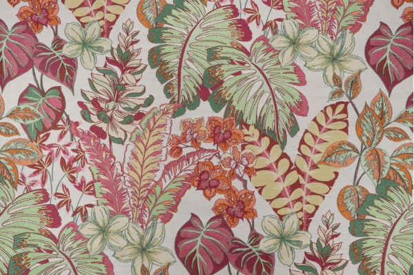 Covington Rainforest Tapestry Upholstery Fabric in 354-Fruit Punch 