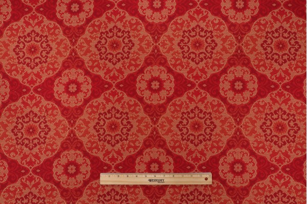 Outdura Gypsy Woven Solution Dyed Acrylic Outdoor Fabric in Crimson 