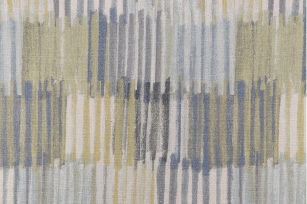 Bozeman Printed Drapery Fabric in Aegean 