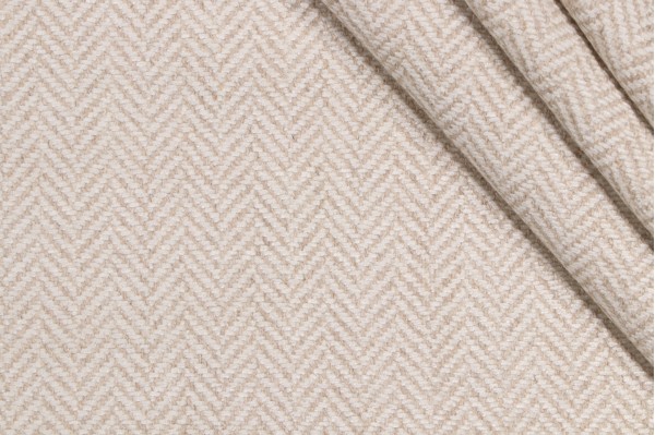 Woven Chenille Upholstery Fabric in Parchment