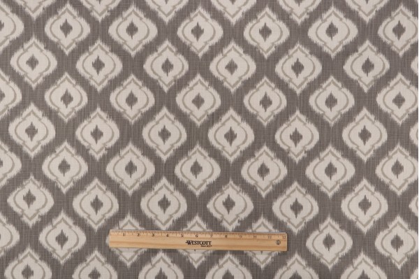 Macie Printed Drapery Fabric in Stone 