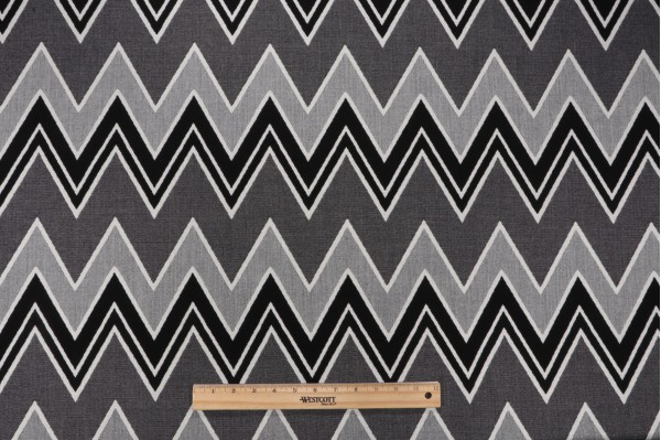 Outdura Triangle Woven Solution Dyed Acrylic Outdoor Fabric in Zebra 