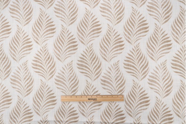 Trevi Fabrics Aria Printed Cotton Drapery Fabric in Antelope 