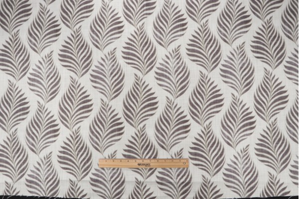 Trevi Fabrics Aria Printed Cotton Drapery Fabric in Cocoa 