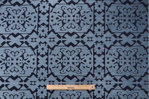 Crypton Skourt High Performance Chenille Upholstery Fabric in Indigo