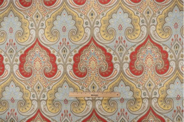 Echo Latika Printed Linen Drapery Fabric in Festival for Kravet CLOSEOUT